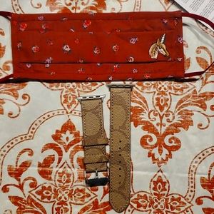 Coach Apple watch band and Coach adjustable unicorn mask